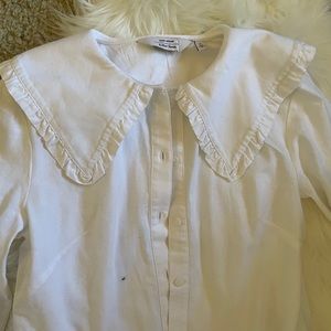 &other stories White Baby Collar Shirt NEW